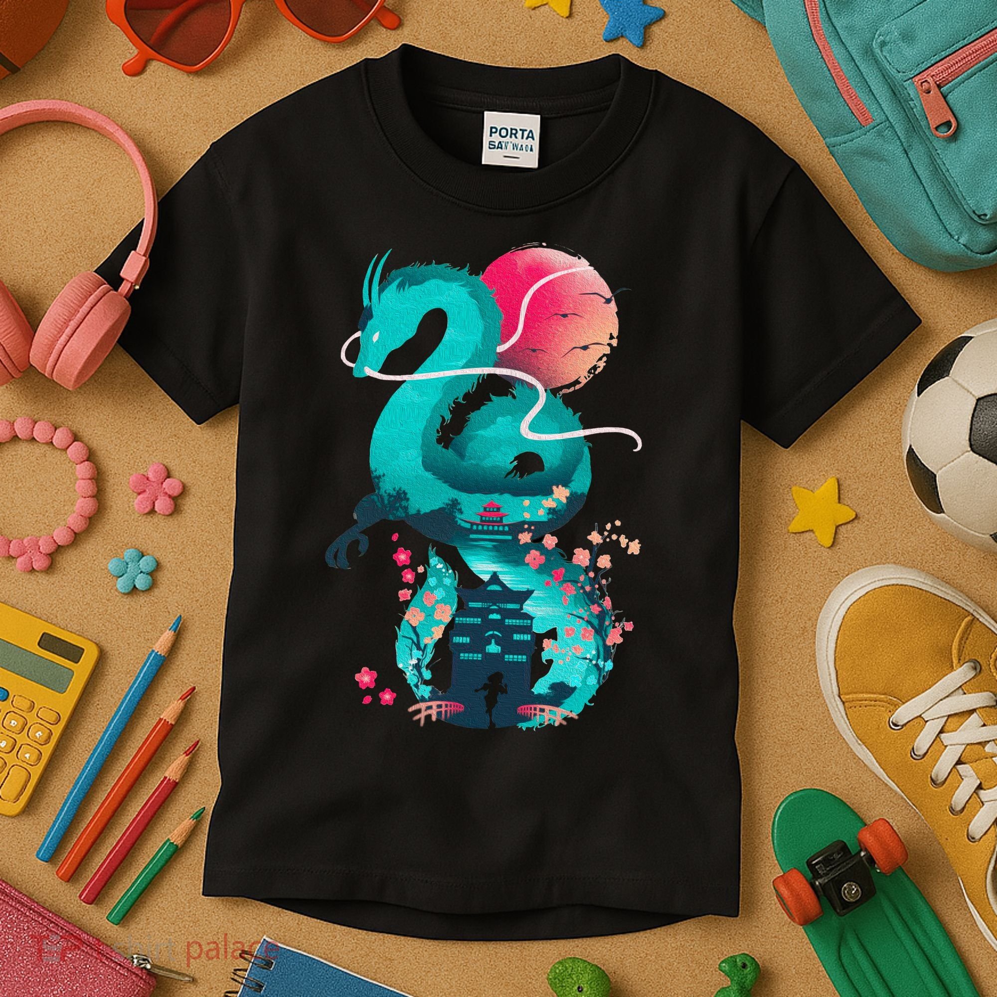 Spirit Dragon Of The River Kids T-Shirt