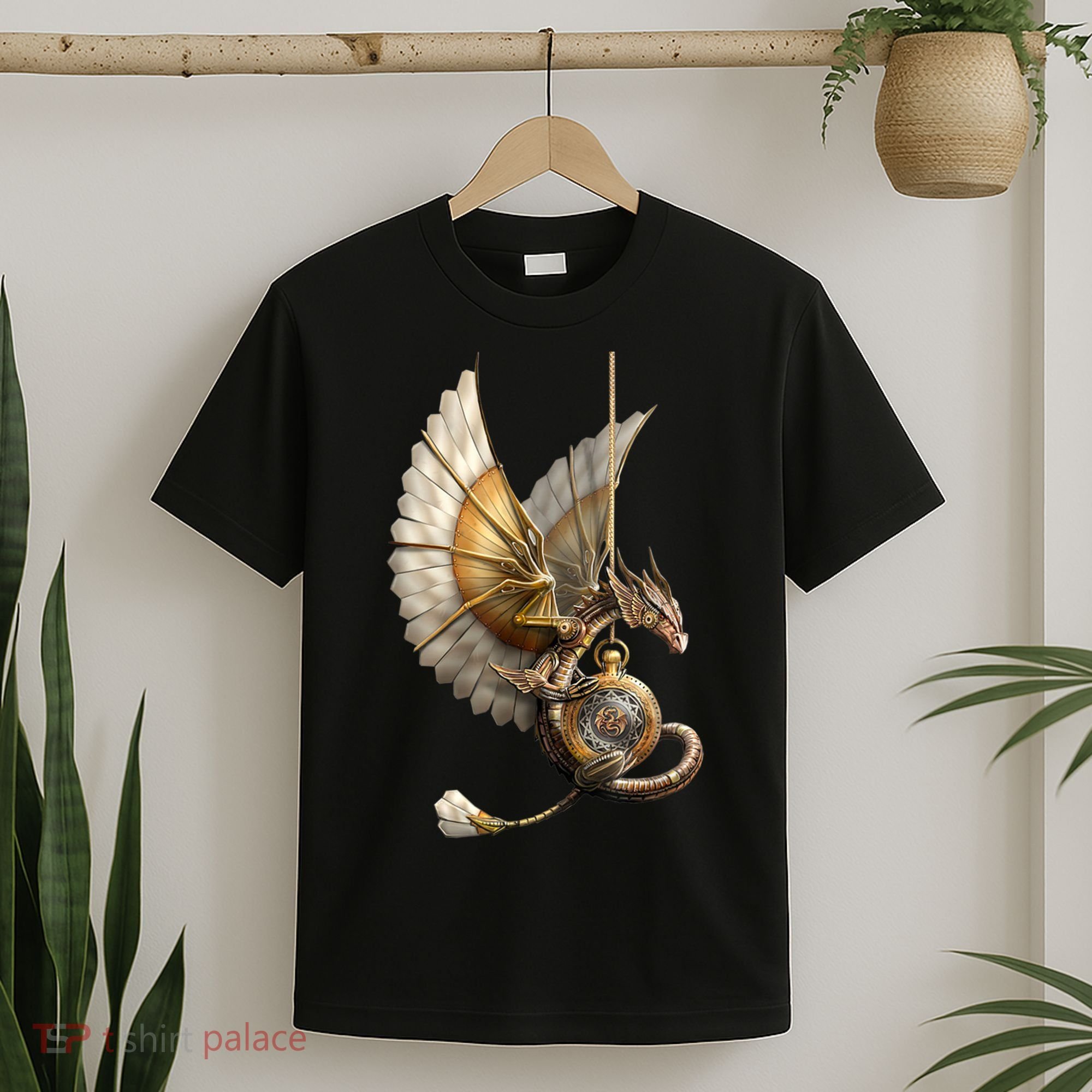 Steampunk Dragon On Watch Vintage T-Shirt