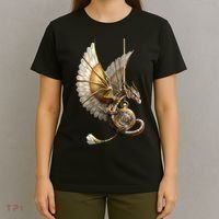 Steampunk Dragon On Watch Vintage T-Shirt thumb 4