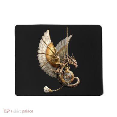 Steampunk Dragon On Watch Vintage Mousepad