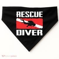 Scuba Diving Ocean Diver Rescue Diver USA-Made Doggie Bandana thumb 0