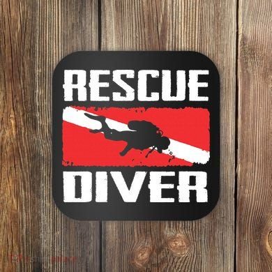 Scuba Diving Ocean Diver Rescue Diver Coaster