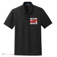 Scuba Diving Ocean Diver Rescue Diver Dry Zone Grid Polo thumb 0