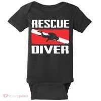 Scuba Diving Ocean Diver Rescue Diver Baby Bodysuit thumb 0