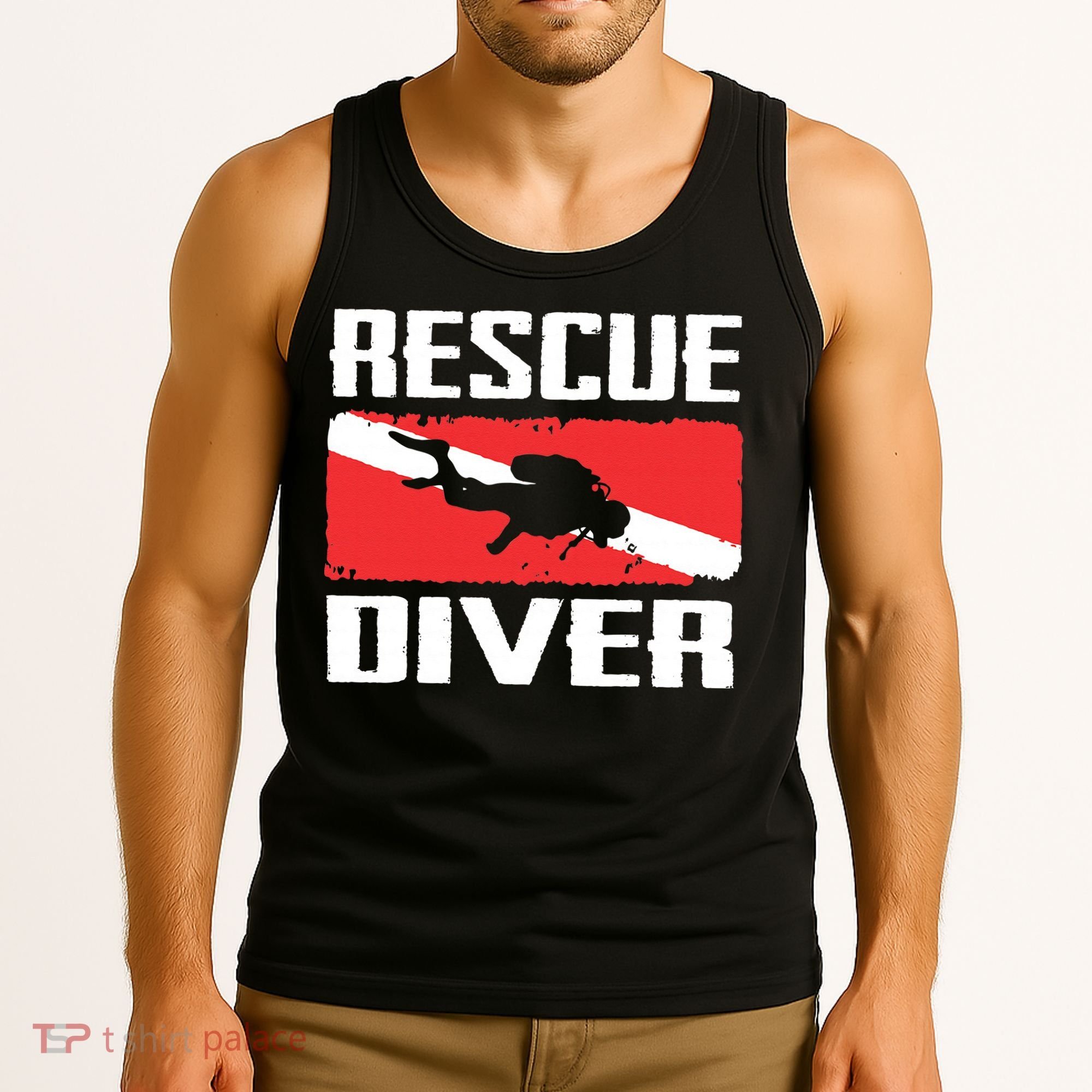 Scuba Diving Ocean Diver Rescue Diver Tank Top