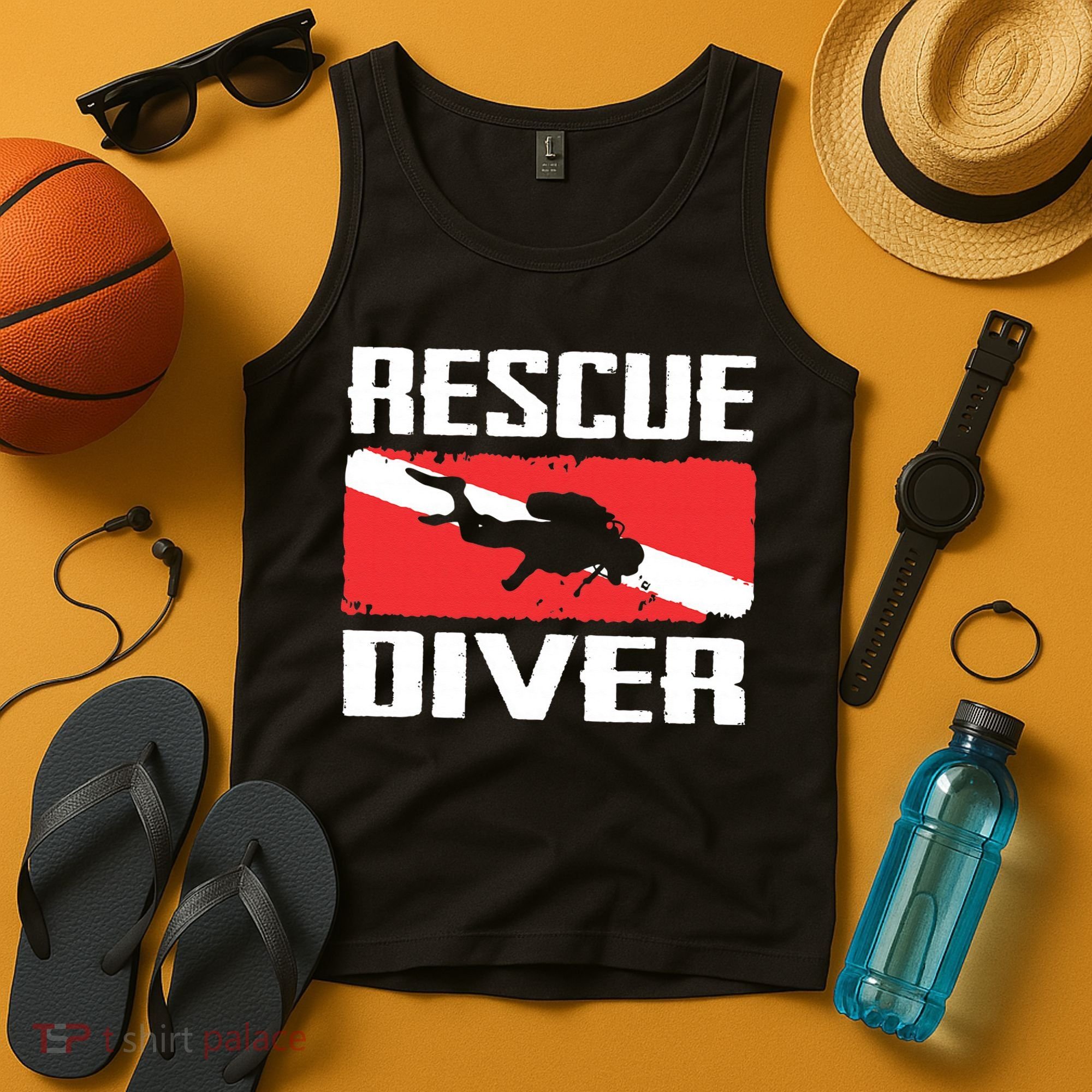 Scuba Diving Ocean Diver Rescue Diver Tank Top