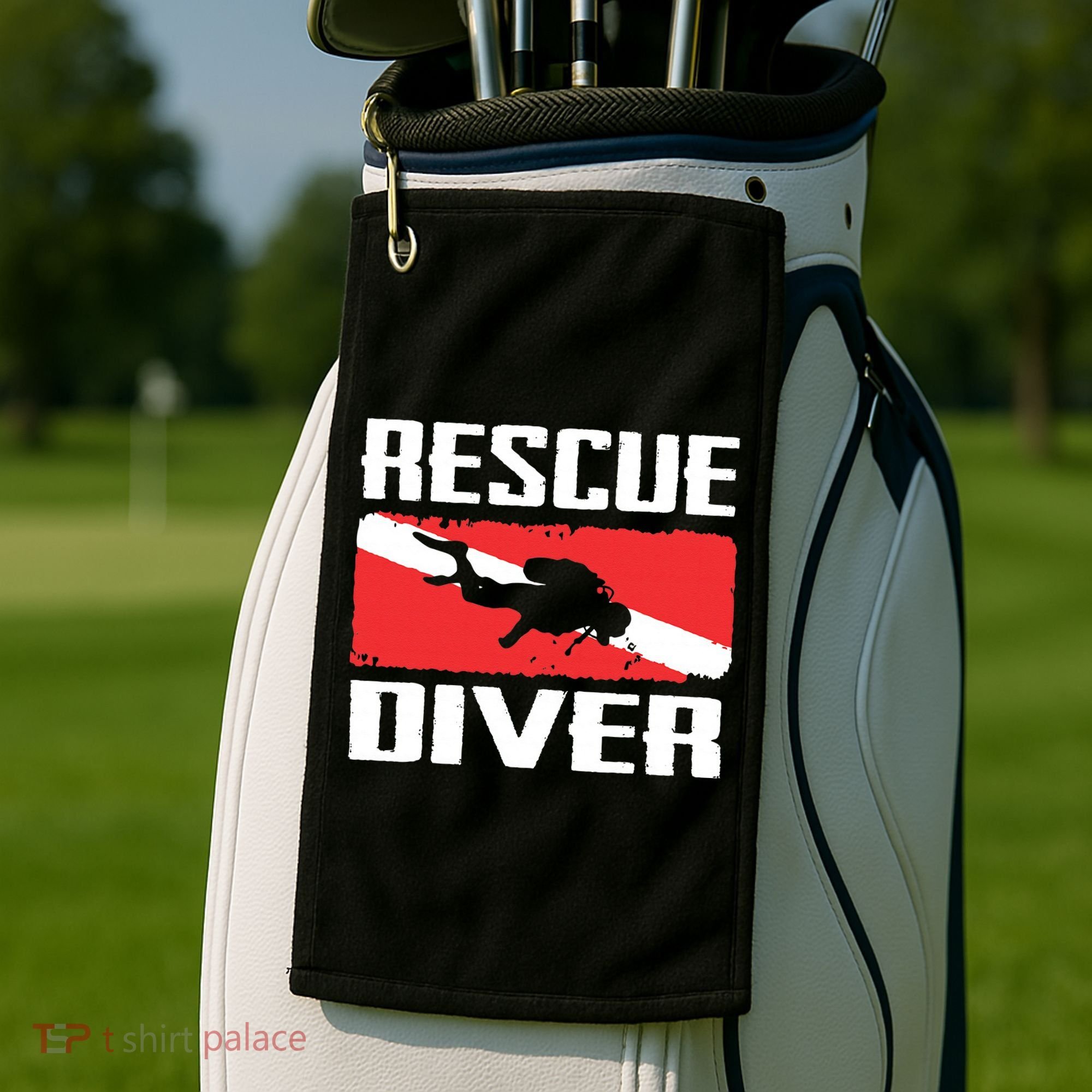 Scuba Diving Ocean Diver Rescue Diver Golf Towel