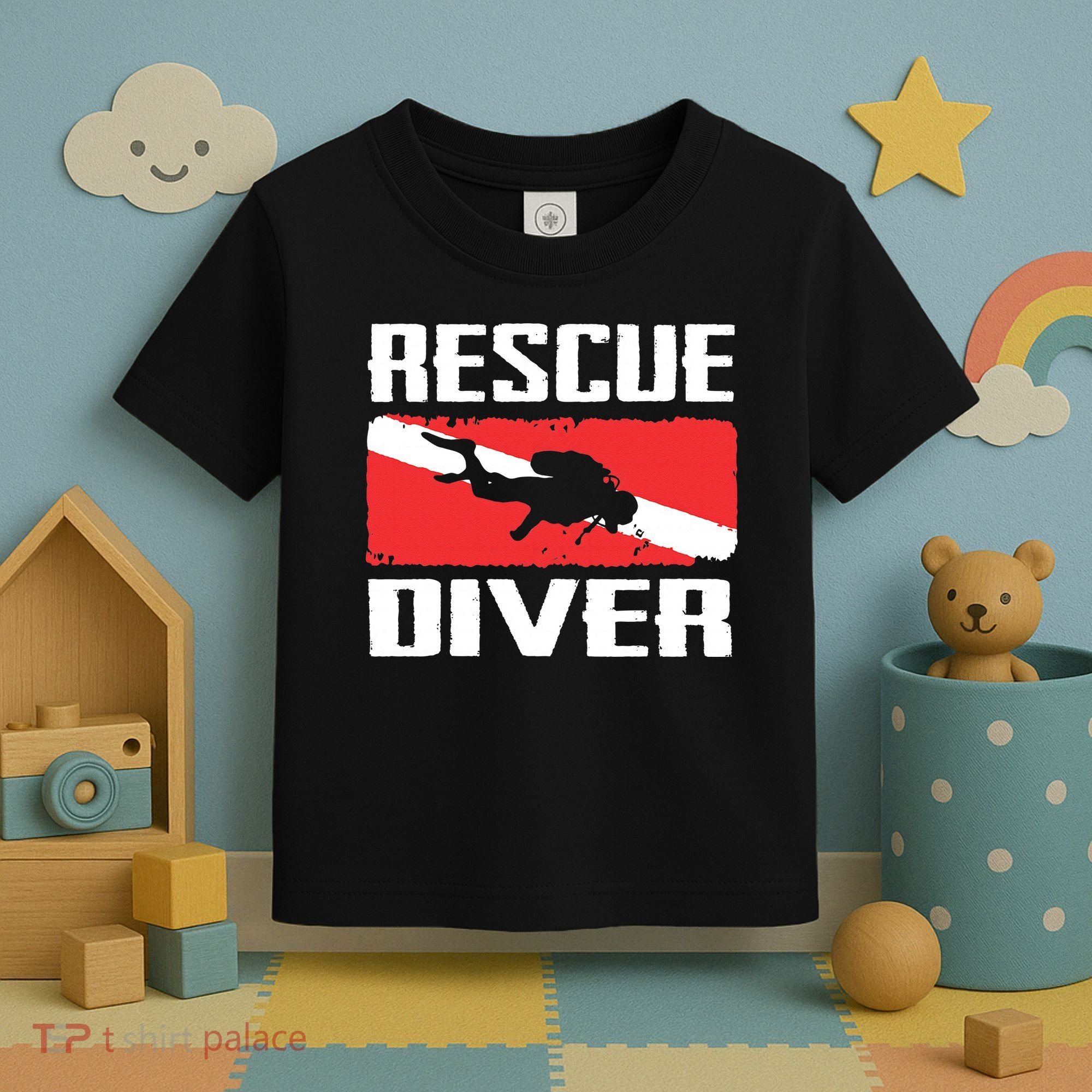 Scuba Diving Ocean Diver Rescue Diver Toddler T-Shirt