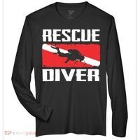 Scuba Diving Ocean Diver Rescue Diver Zone Performance Long-Sleeve T-Shirt thumb 0