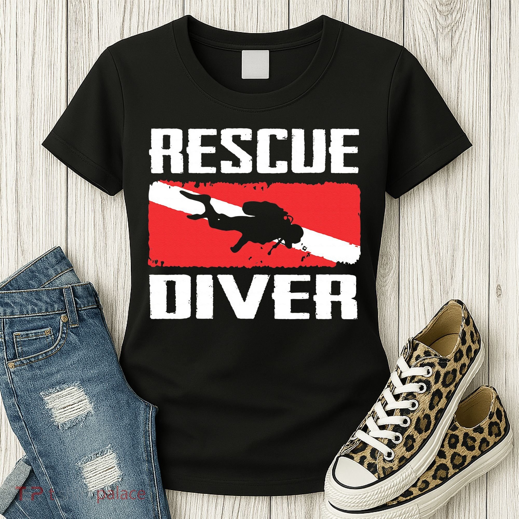 Scuba Diving Ocean Diver Rescue Diver Women's T-Shirt