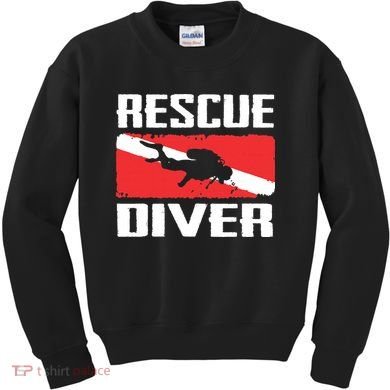 Scuba Diving Ocean Diver Rescue Diver Kids Sweatshirt