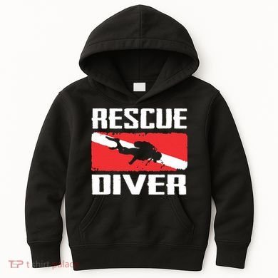 Scuba Diving Ocean Diver Rescue Diver Kids Hoodie