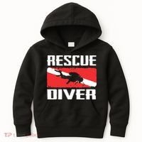 Scuba Diving Ocean Diver Rescue Diver Kids Hoodie thumb 0