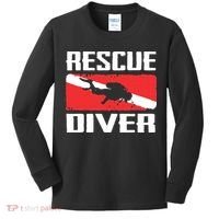 Scuba Diving Ocean Diver Rescue Diver Kids Long Sleeve Shirt thumb 0