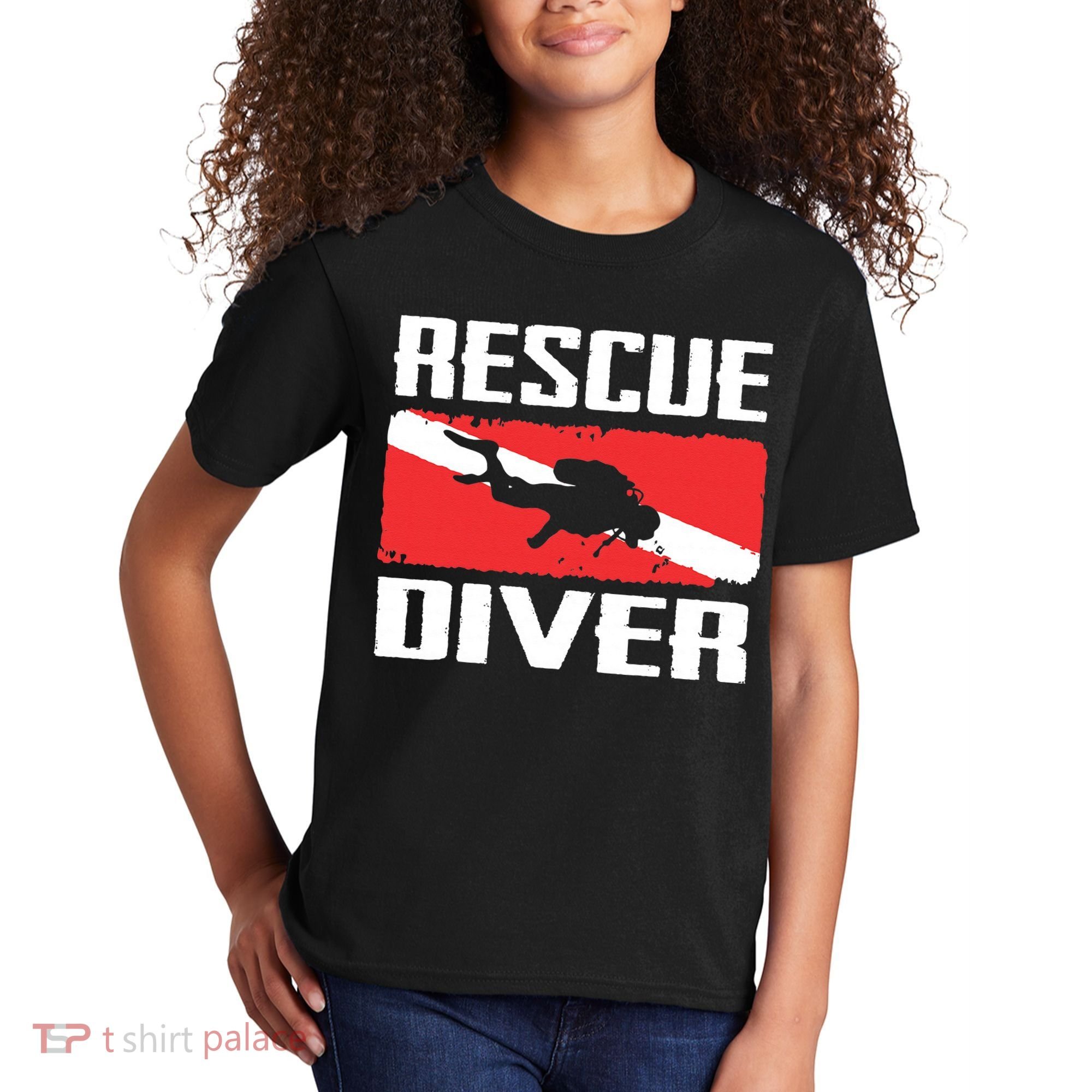 Scuba Diving Ocean Diver Rescue Diver Kids T-Shirt