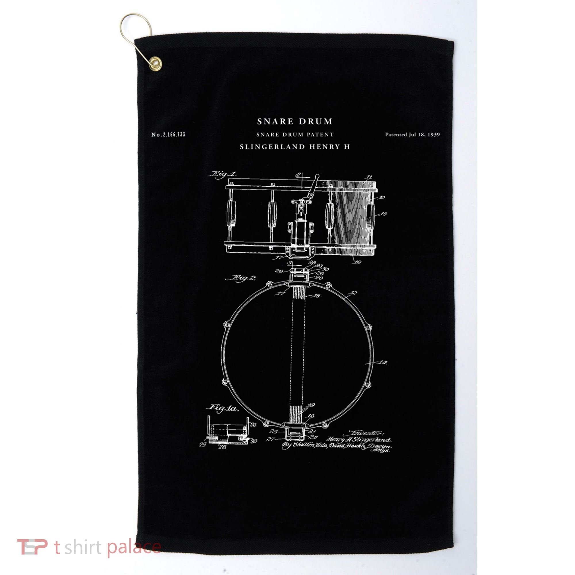 Snare Drum Patent - Drum  Golf Towel