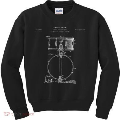 Snare Drum Patent - Drum  Kids Sweatshirt