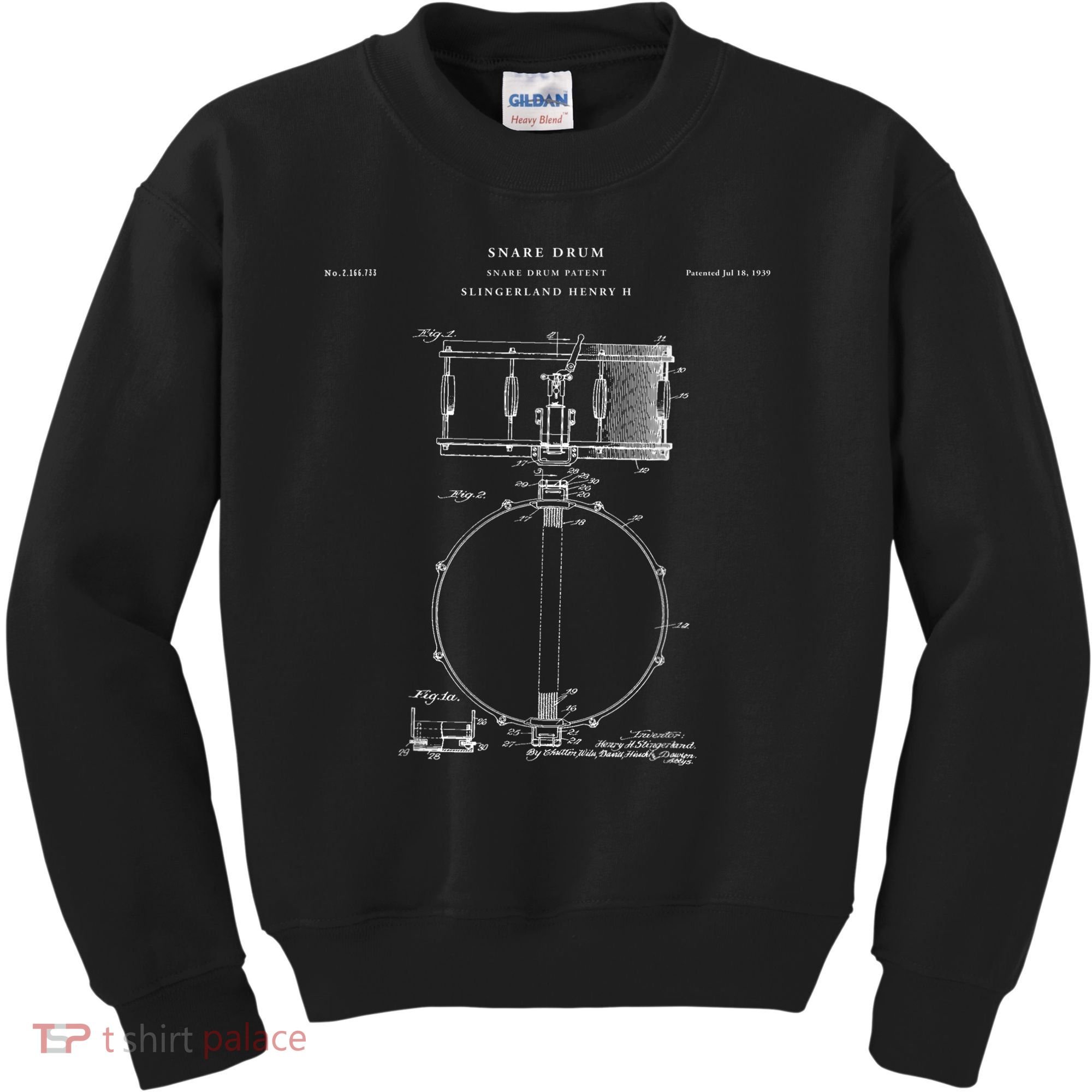Snare Drum Patent - Drum  Kids Sweatshirt
