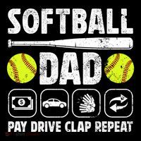 Softball Dad Pay Drive Clap Dad Of A Softball Player Father Cool Gift Coffee Mug thumb 5