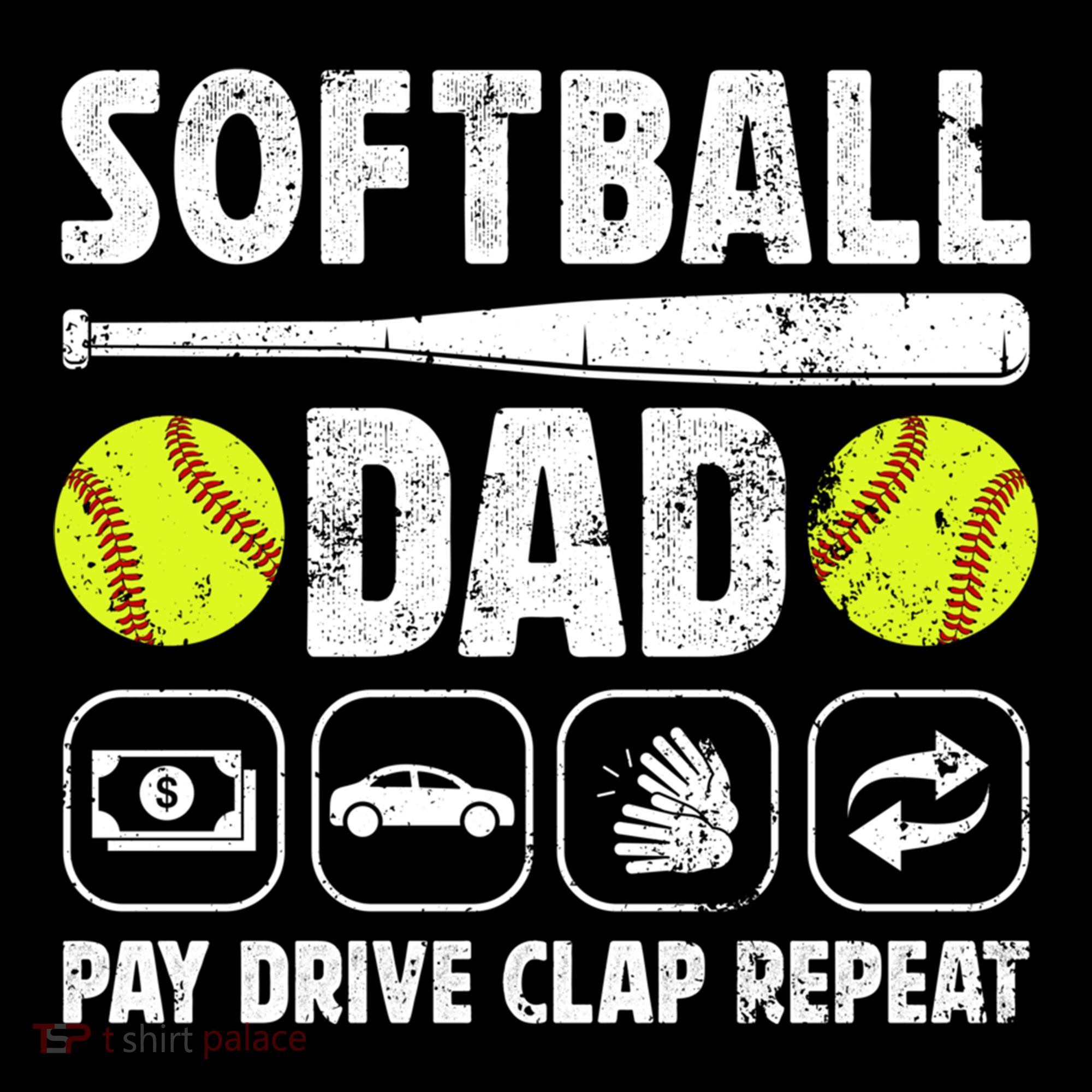 Softball Dad Pay Drive Clap Dad Of A Softball Player Father Cool Gift Coffee Mug