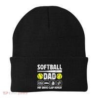 Softball Dad Pay Drive Clap Dad Of A Softball Player Father Cool Gift Beanie thumb 0