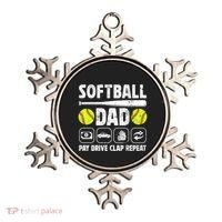 Softball Dad Pay Drive Clap Dad Of A Softball Player Father Cool Gift Ornament thumb 0
