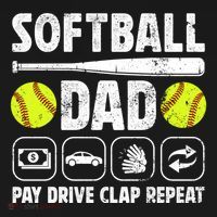 Softball Dad Pay Drive Clap Dad Of A Softball Player Father Cool Gift Ornament thumb 1