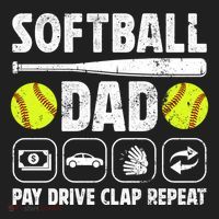 Softball Dad Pay Drive Clap Dad Of A Softball Player Father Cool Gift Hat thumb 2