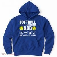 Softball Dad Pay Drive Clap Dad Of A Softball Player Father Cool Gift Hoodie thumb 0