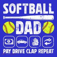 Softball Dad Pay Drive Clap Dad Of A Softball Player Father Cool Gift Coaster thumb 2