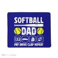 Softball Dad Pay Drive Clap Dad Of A Softball Player Father Cool Gift Mousepad thumb 0