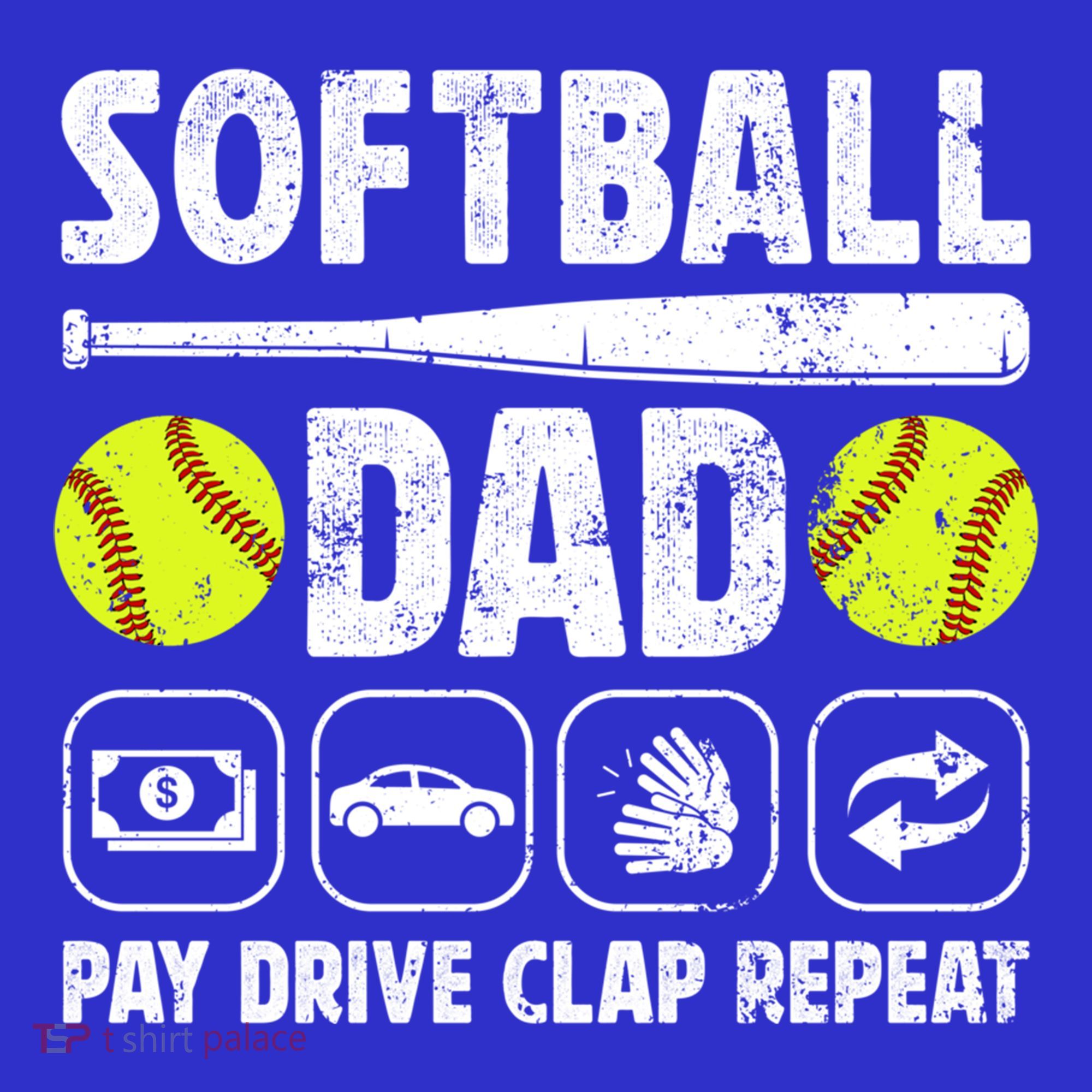 Softball Dad Pay Drive Clap Dad Of A Softball Player Father Cool Gift Mousepad