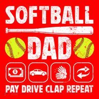 Softball Dad Pay Drive Clap Dad Of A Softball Player Father Cool Gift Santa Hat thumb 1
