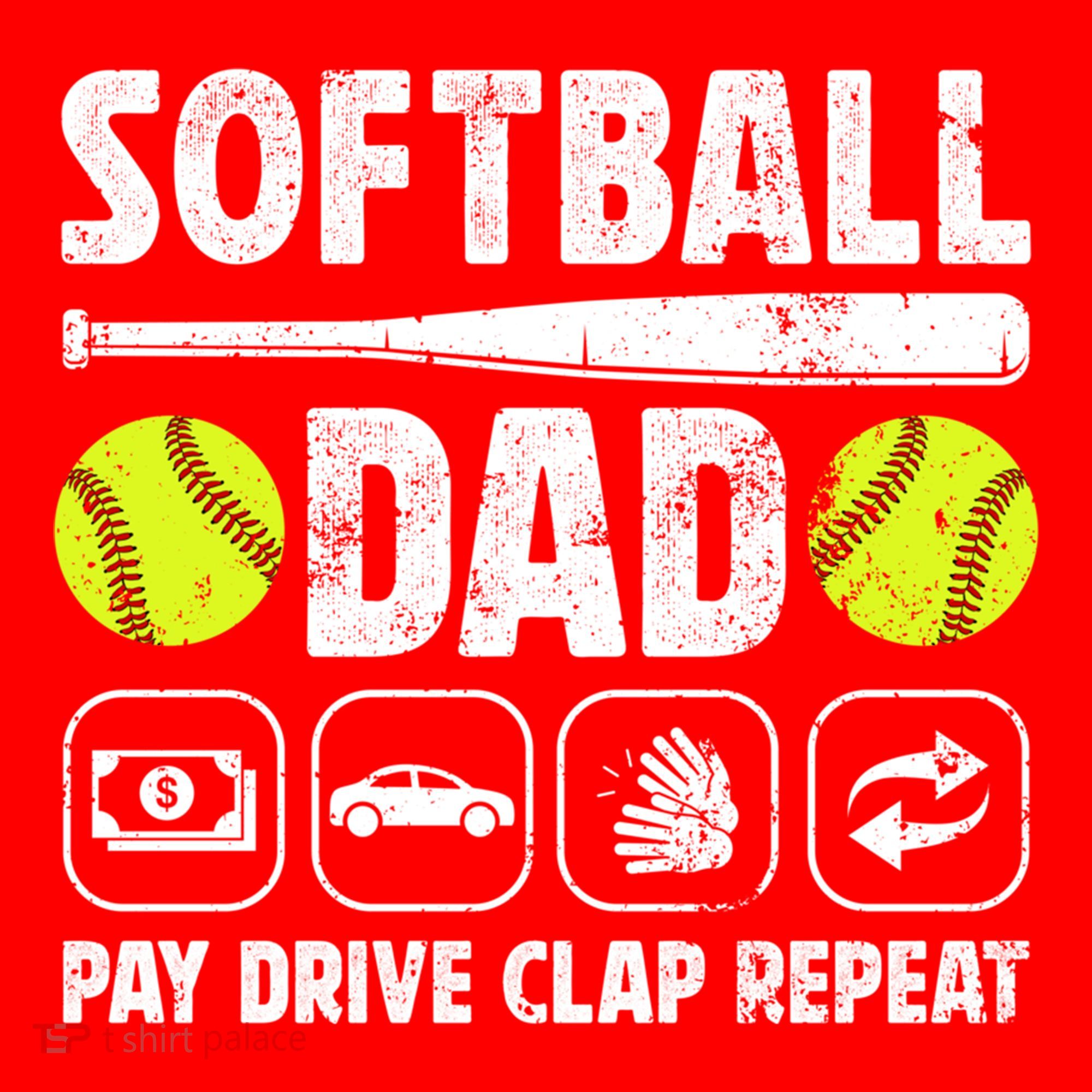Softball Dad Pay Drive Clap Dad Of A Softball Player Father Cool Gift Santa Hat