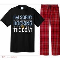 Sorry Docking Pontoon Captain Boat Pontooning Boating Gift Pajama Set thumb 0