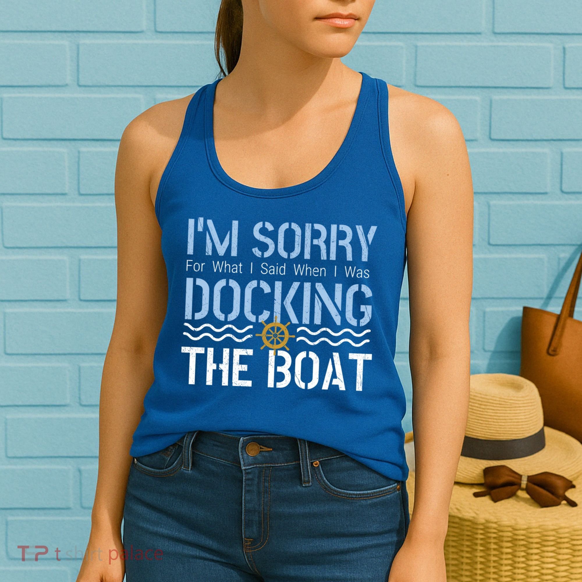 Sorry Docking Pontoon Captain Boat Pontooning Boating Gift Women's Tank Top