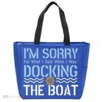 Sorry Docking Pontoon Captain Boat Pontooning Boating Gift Tote Bag thumb 0