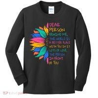 Sunflower Dear Person Behind Me The World Is A Better Place Kids Long Sleeve Shirt thumb 0
