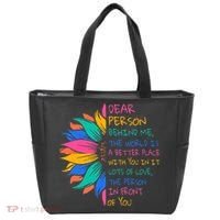Sunflower Dear Person Behind Me The World Is A Better Place Tote Bag thumb 0
