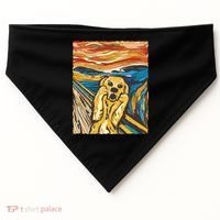 Scream Dog Painting USA-Made Doggie Bandana thumb 0
