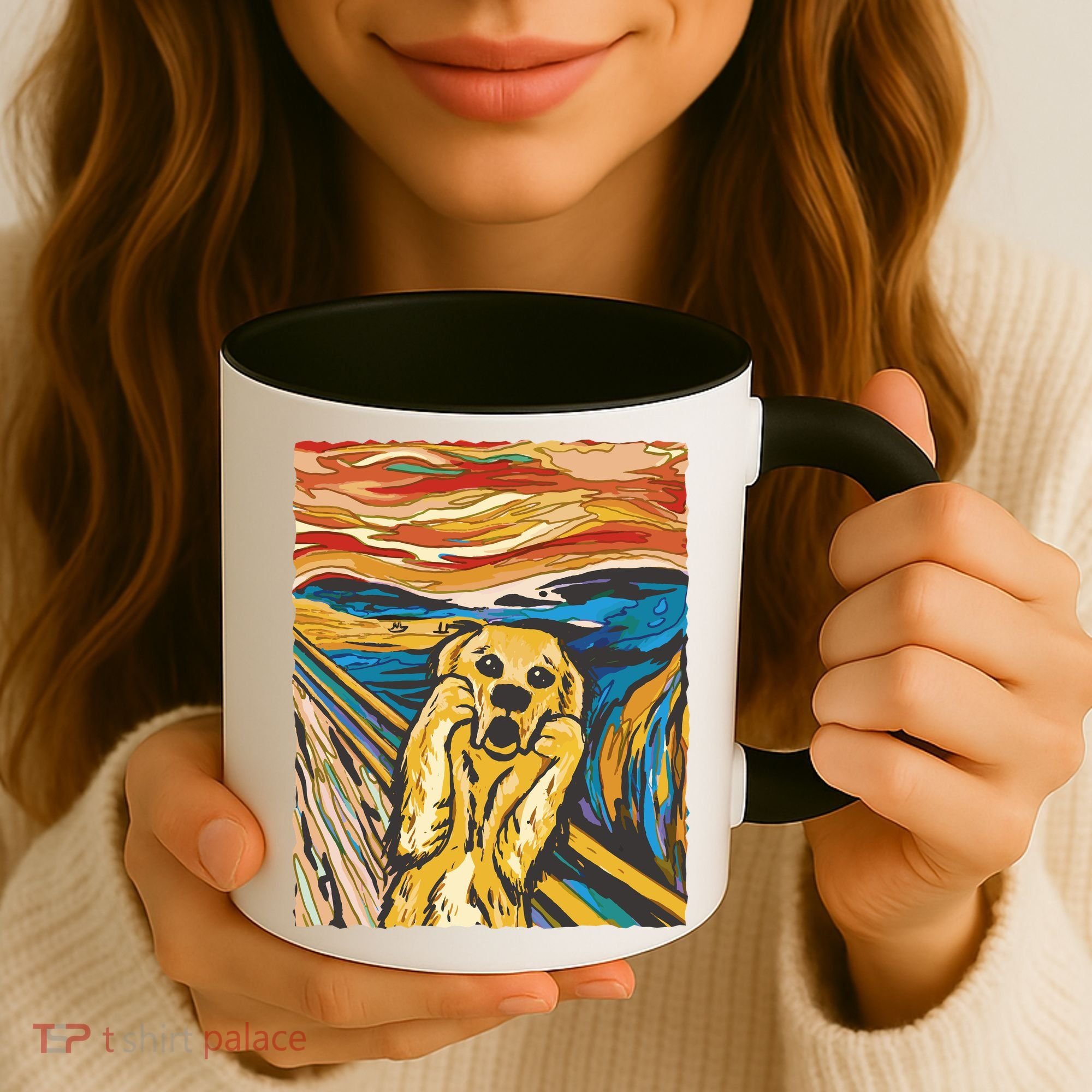 Scream Dog Painting Coffee Mug