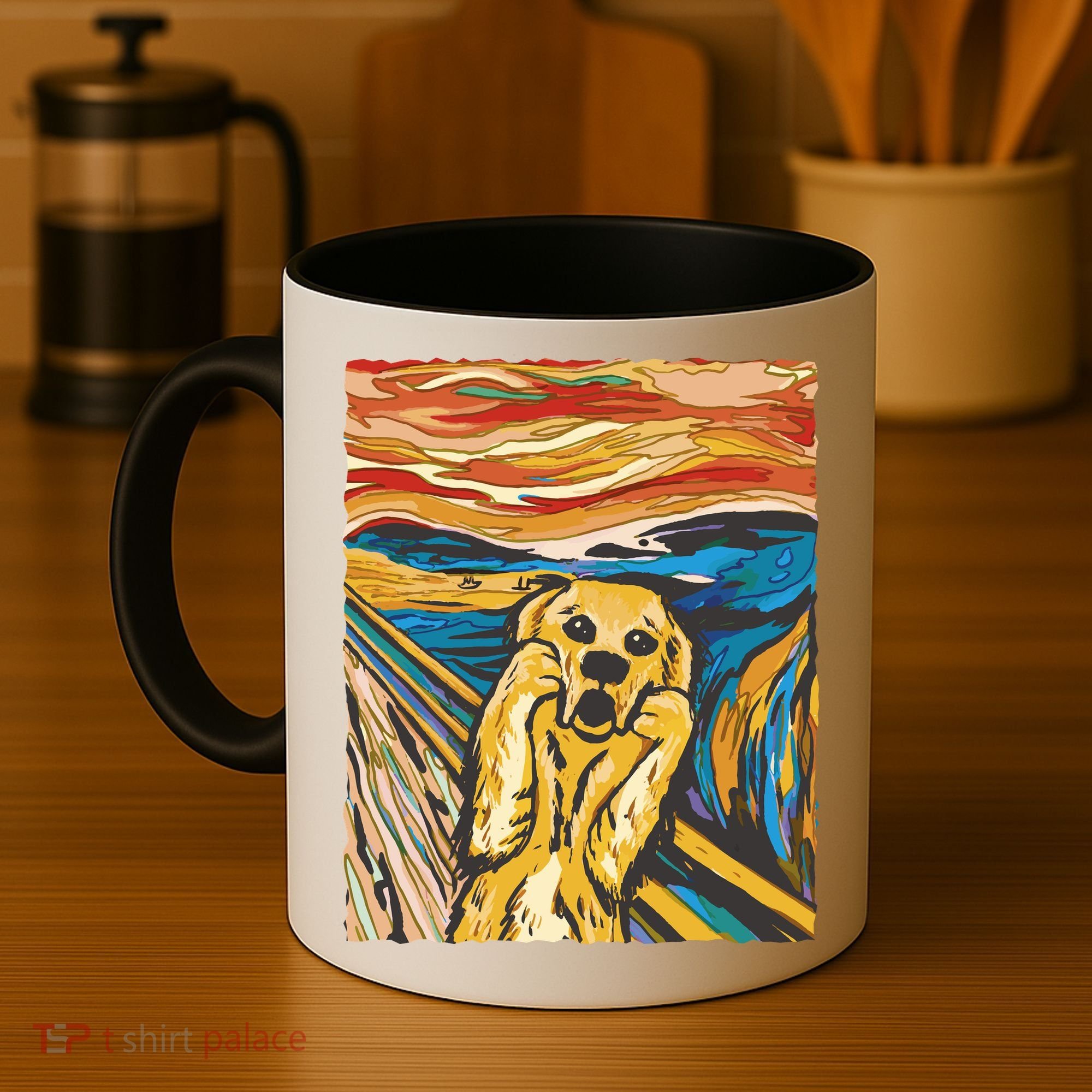 Scream Dog Painting Coffee Mug