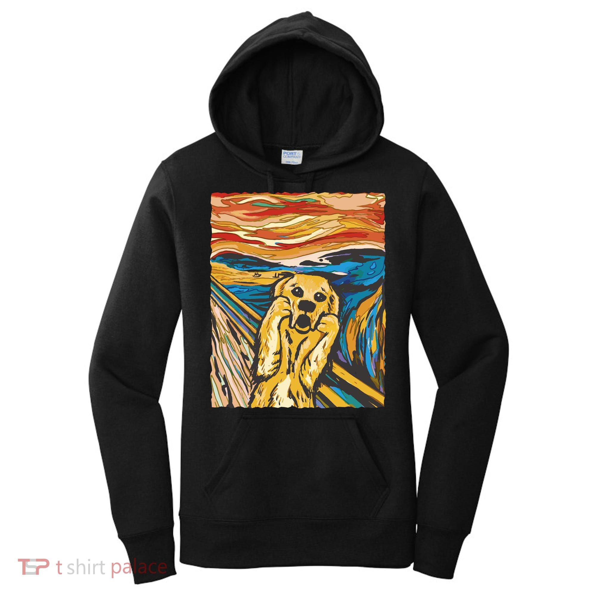 Scream Dog Painting Women's Hoodie