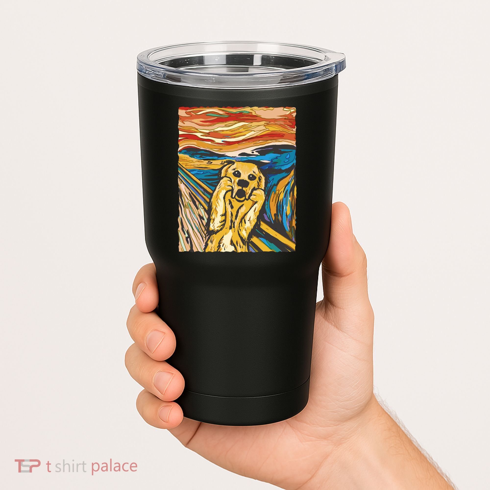 Scream Dog Painting Tumbler