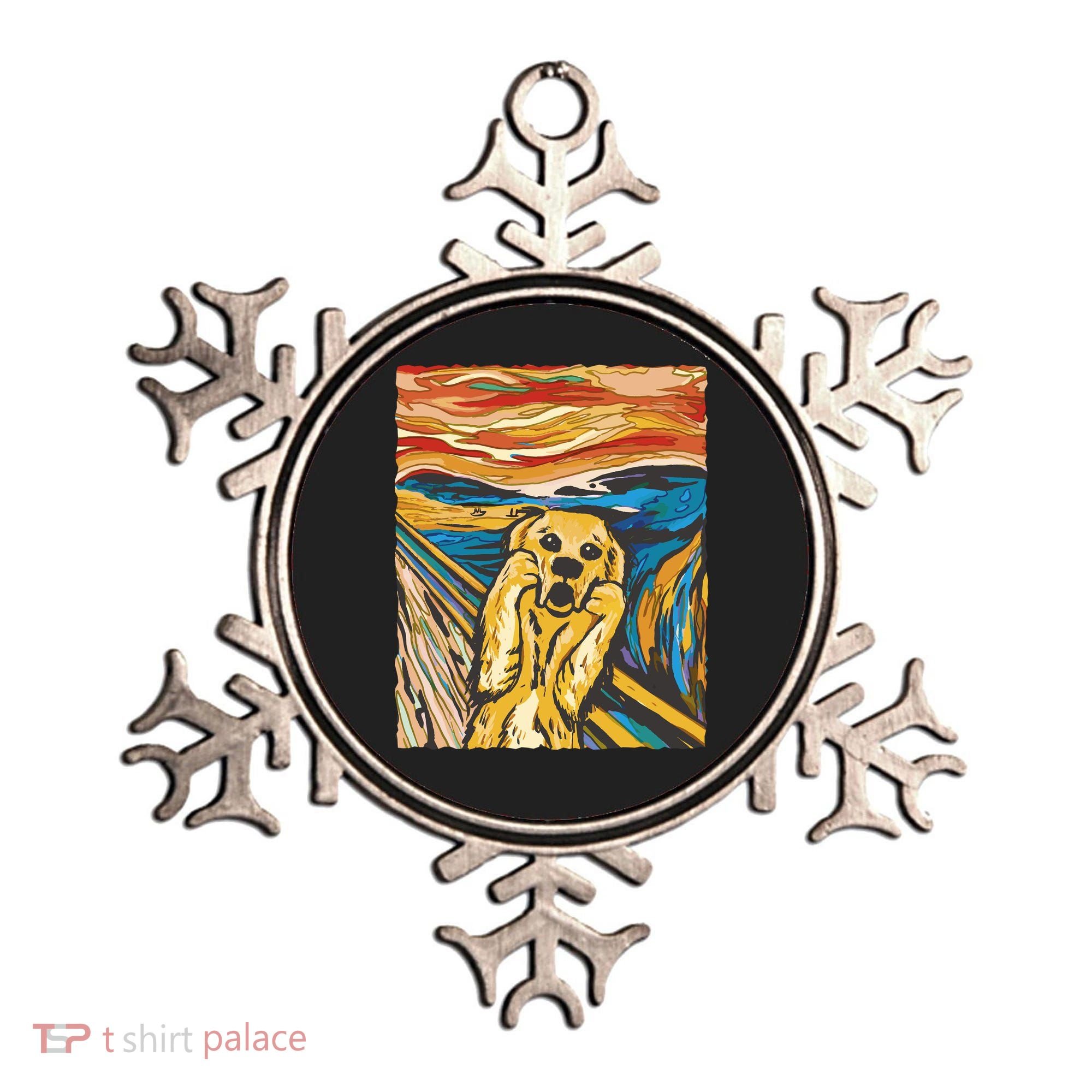 Scream Dog Painting Ornament
