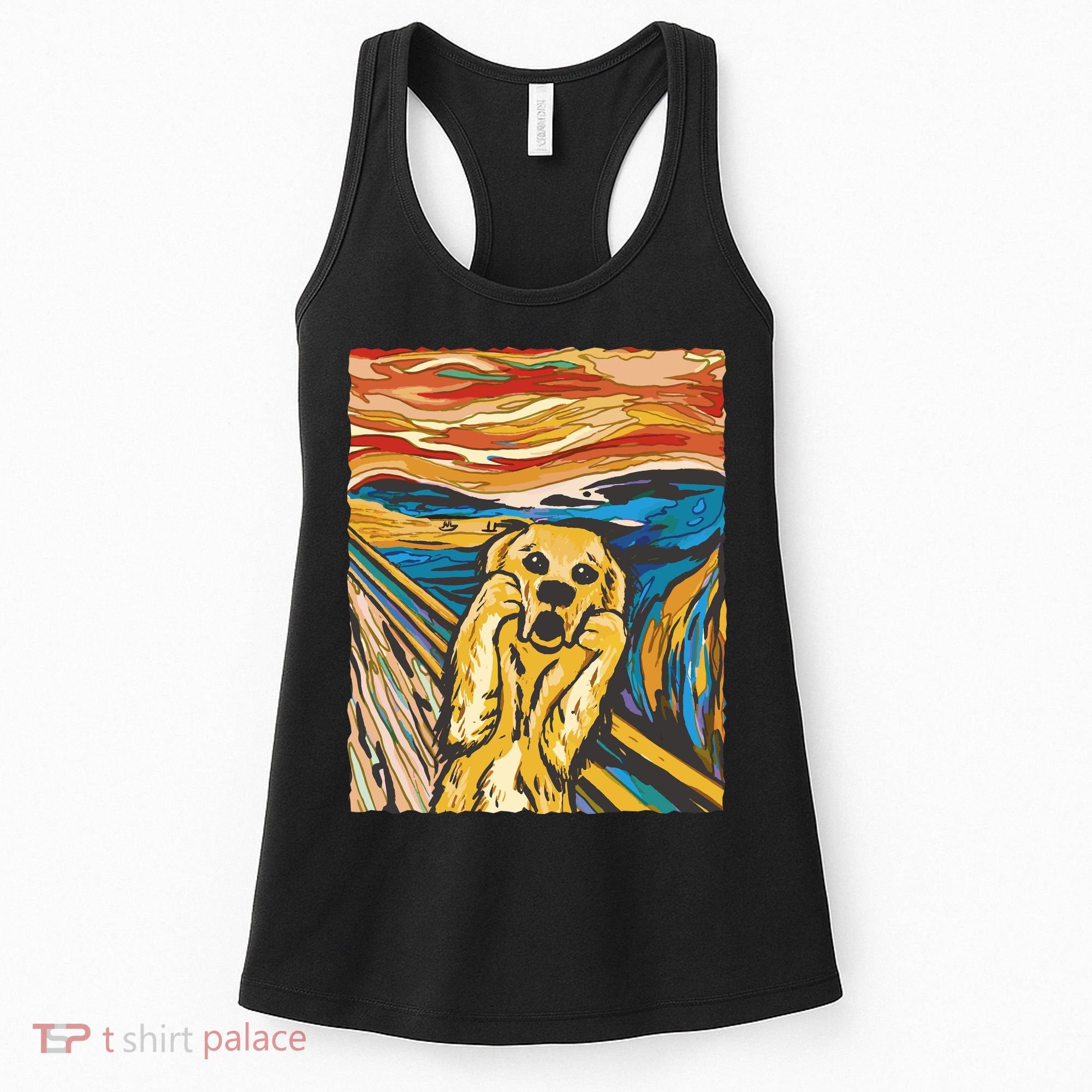 Scream Dog Painting Women's Tank Top