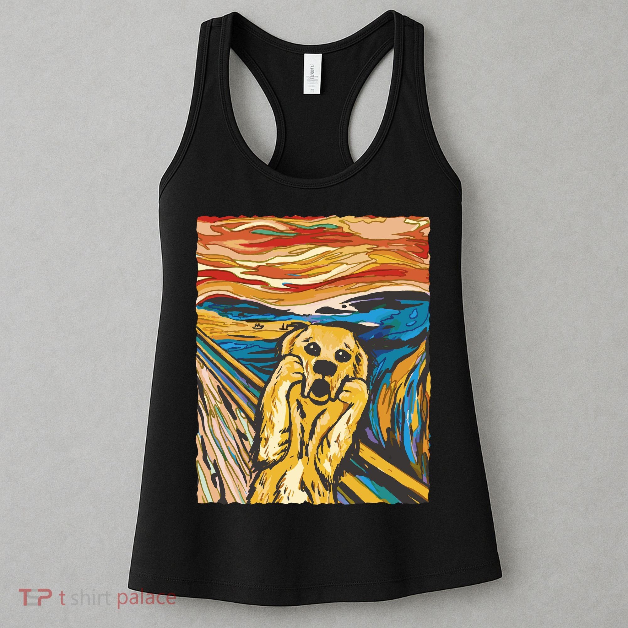 Scream Dog Painting Women's Tank Top