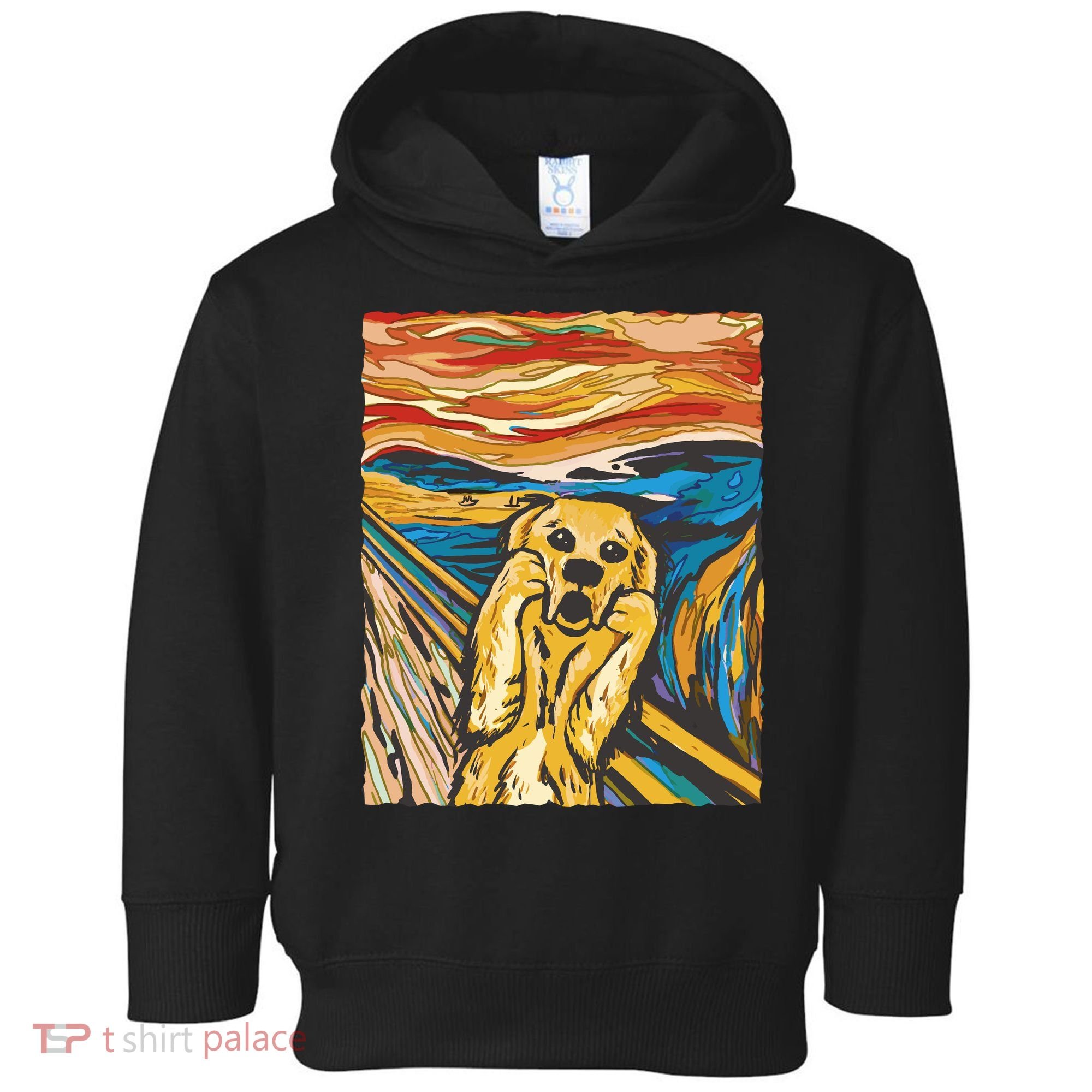 Scream Dog Painting Toddler Hoodie