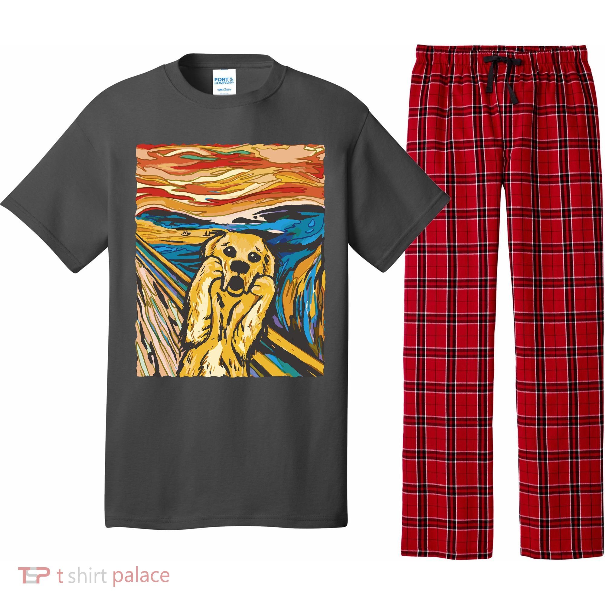 Scream Dog Painting Pajama Set