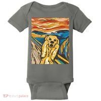 Scream Dog Painting Baby Bodysuit thumb 0